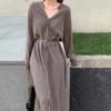 Slimming V-Neck Sweater Women's Style New Fashion Dress