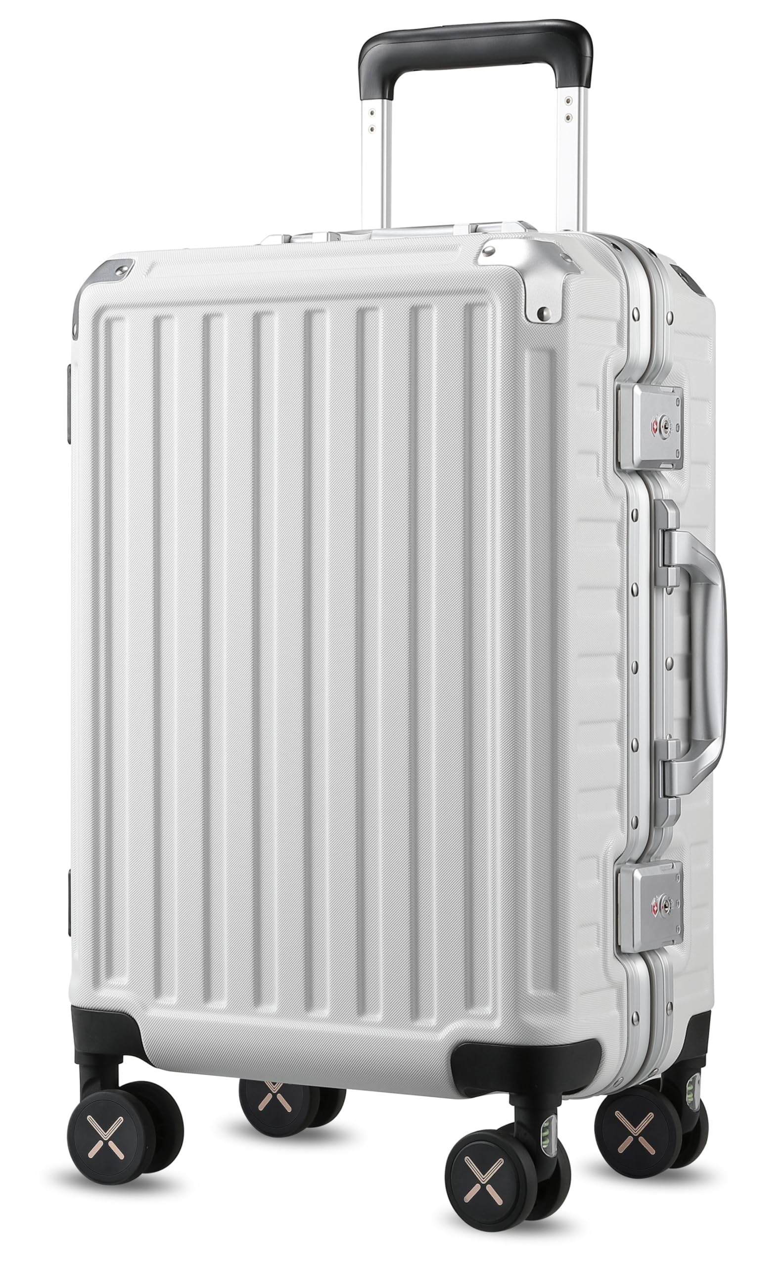 

переноска алюминиевая рама бесшумное открытие TSA PC скрытый алюминий на четыре внутренних бизнес S белый [YOETEY] чемодан, ручная кладь, тип, белый