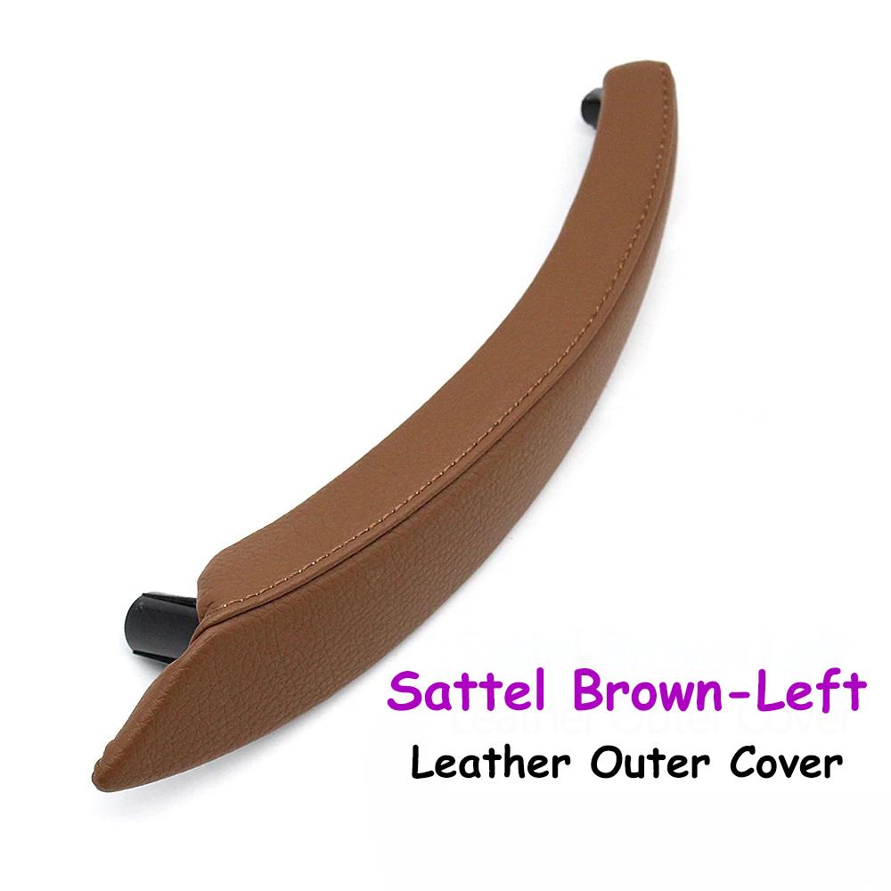 Interior Left/Right Passenger Door Pull Handle Leather Outer Cover Replacement For BMW X5 X6 E70 E71 E72 2007-2014