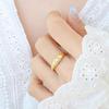 Newins Heart Rhinestone Gold-Plated Luxury Ring: Trendy, Unique Design