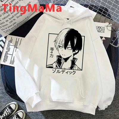 Japonské Anime My Hero Academia Mikiny Unisex Kawaii Shoto Todoroki Grafika Streetwear Unisex Mikiny Harajuku Dabi Pánské Unisex