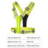 LED Running Vest USB Rechargeable Reflective Glowing Reflector Straps Adjustable Night Running Vest High Visibility Elastic Band