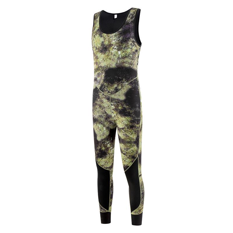 5mm Camo Hooded Wetsuit for Men & Women - Professional Diving, Hunting, Cold-Proof Fishing Suit.