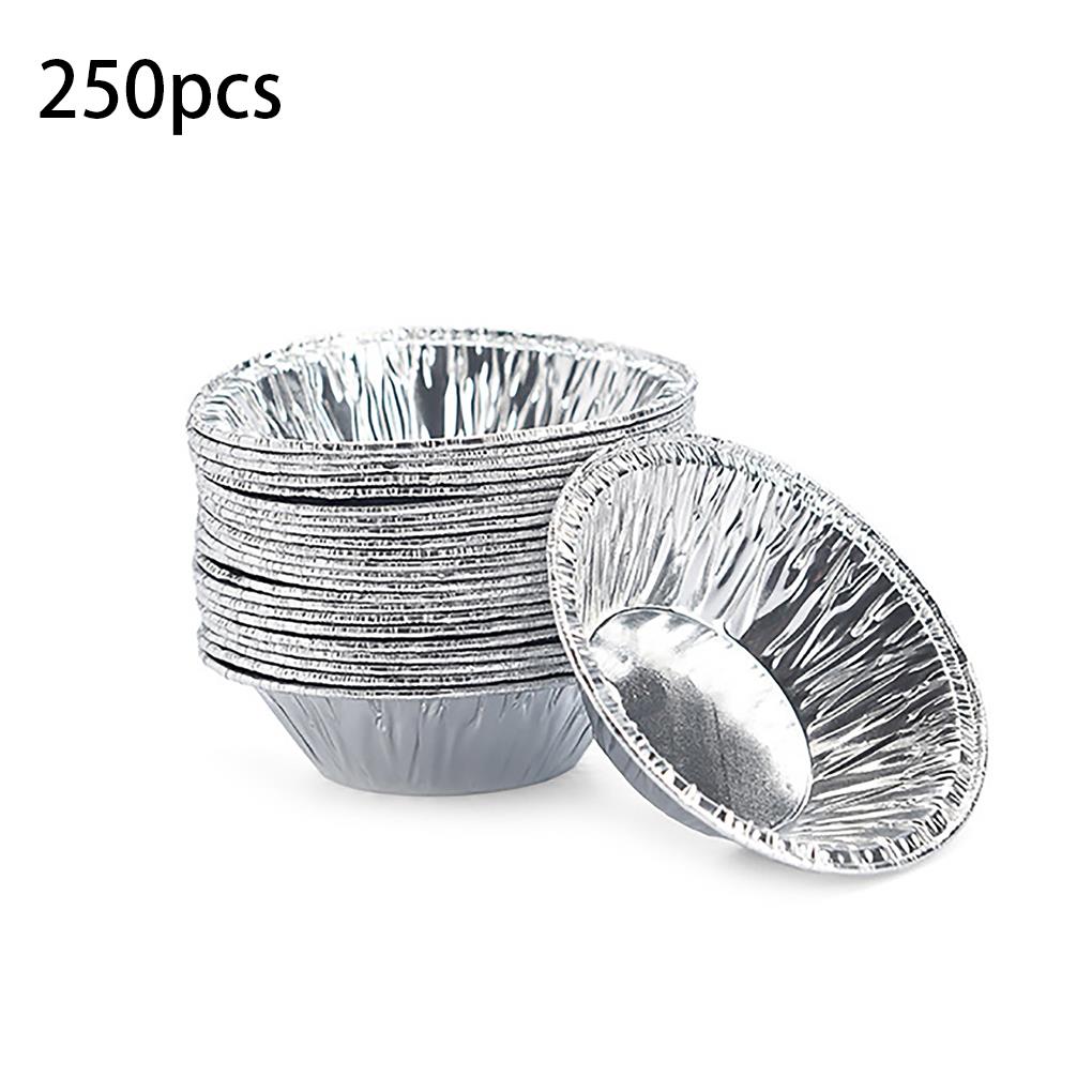 250 Pieces Cupcake Cup Molds Aluminum Foil Disposable Egg Tart Mold DIY Craft Multipurpose Light-weight Muffin Moulds Shop