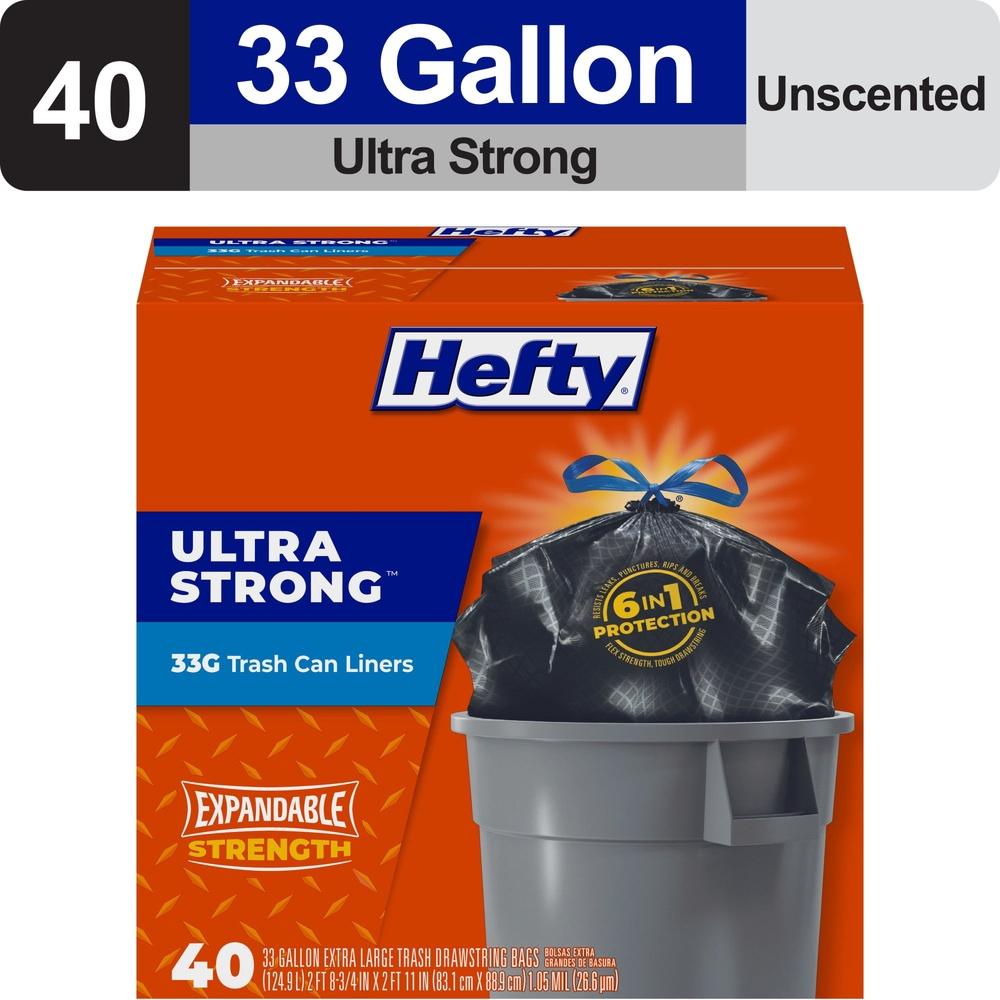 

Ultra Strong Extra Large Trash Bags Heavy Duty Puncture Resistant Drawstring Closure 33 Gallon Large Trash Can Liners 40 Count United States