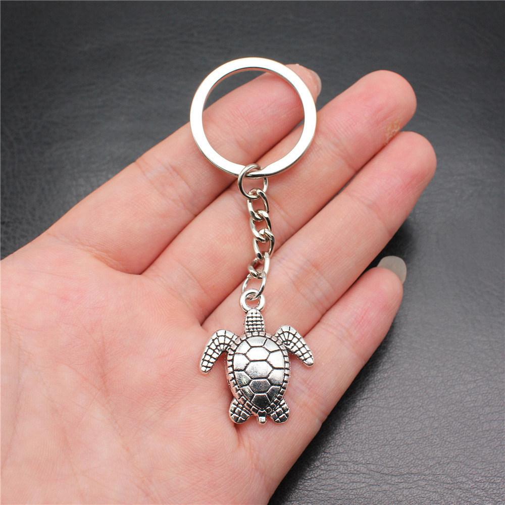 Starfish Shell Turtle Beach Ocean Keychain for Boys Trendy Boho Fathers Day Gift Classic Wallet Accessory