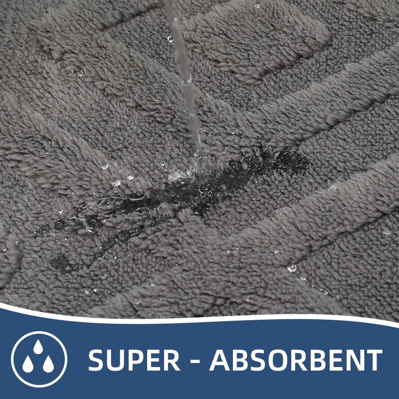 Cashmere-Feel Jacquard Anti-Slip Bathroom & Toilet Door Mat