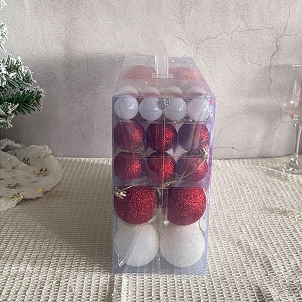 100pcs Delicate Christmas Tree Decoration Pendant Shatterproof Electroplated Ball  Window