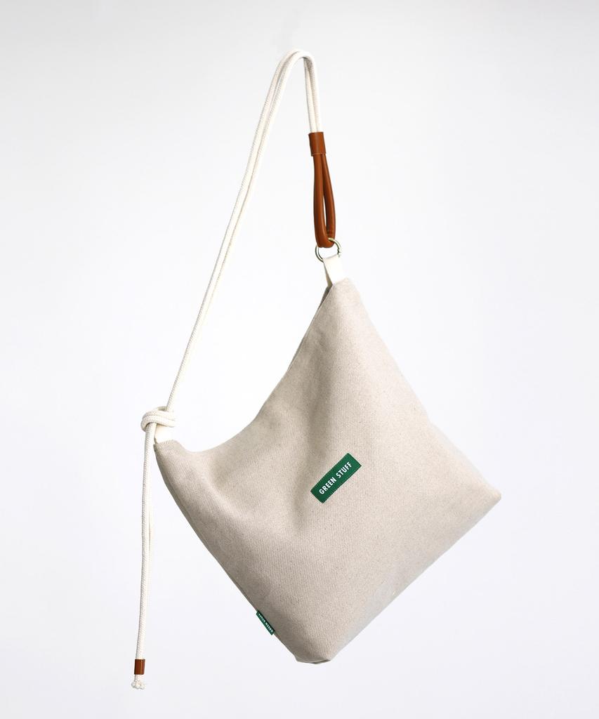 Green Stuff Loose Fit Rope Shopper Bag 57 Linen - Beige