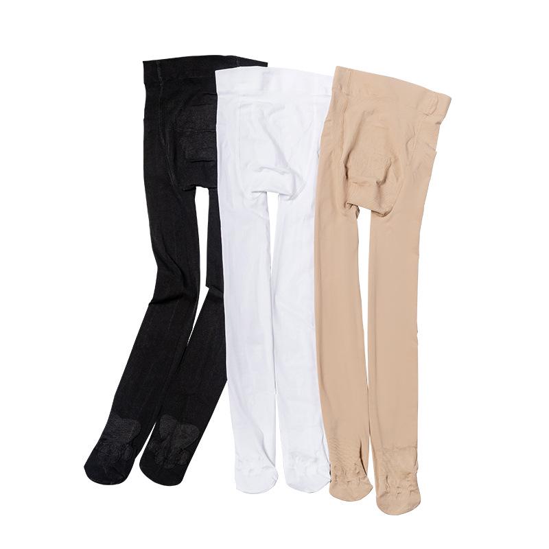 Plus Size White Dance Socks with Butterfly Gusset - Cat Paw Design for Practice and Students