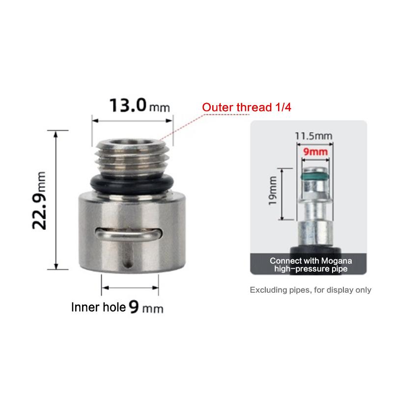 Hot Sale 1/4inch Pressure Washer Adapter External Thread Connect Cleaning Nozzle Tips For Karcher K Series/Morgana