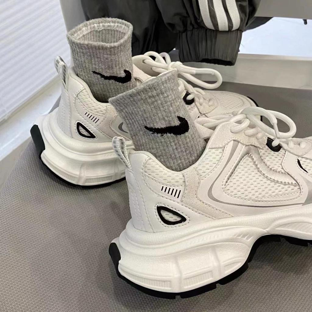 White dad shoes women's 2025 new spring and autumn women's shoes versatile platform popular white shoes casual sports shoes