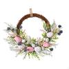Artificial Easter Egg Wreath , Spring ,Silk Flower Garland for Front Door
