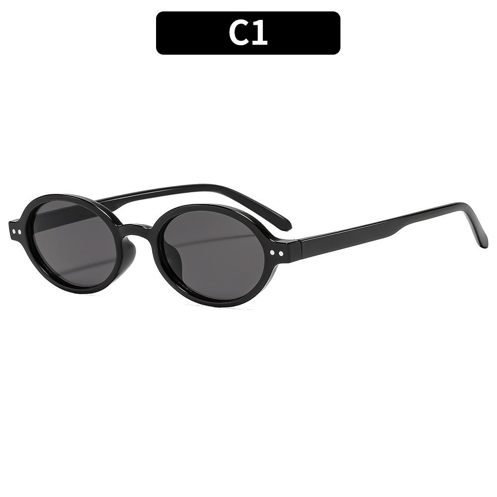 Uv400 Sunglasses Retro Vintage Chic Sunglasses Oval Frame Sunglasses Vintage High-End Glasses For Women For Celebrity Street