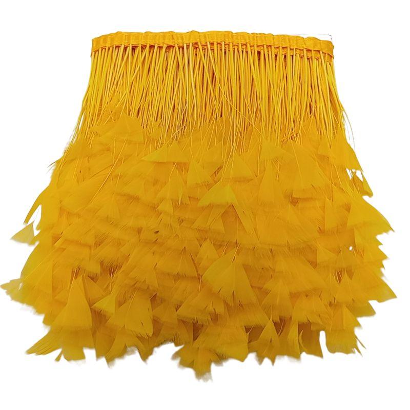 1Yards Pheasant Chicken Feathers Trims Sewing In Dress Fringe For Clothes Diy Needlework Decor Wedding Plume Crafts Accessories