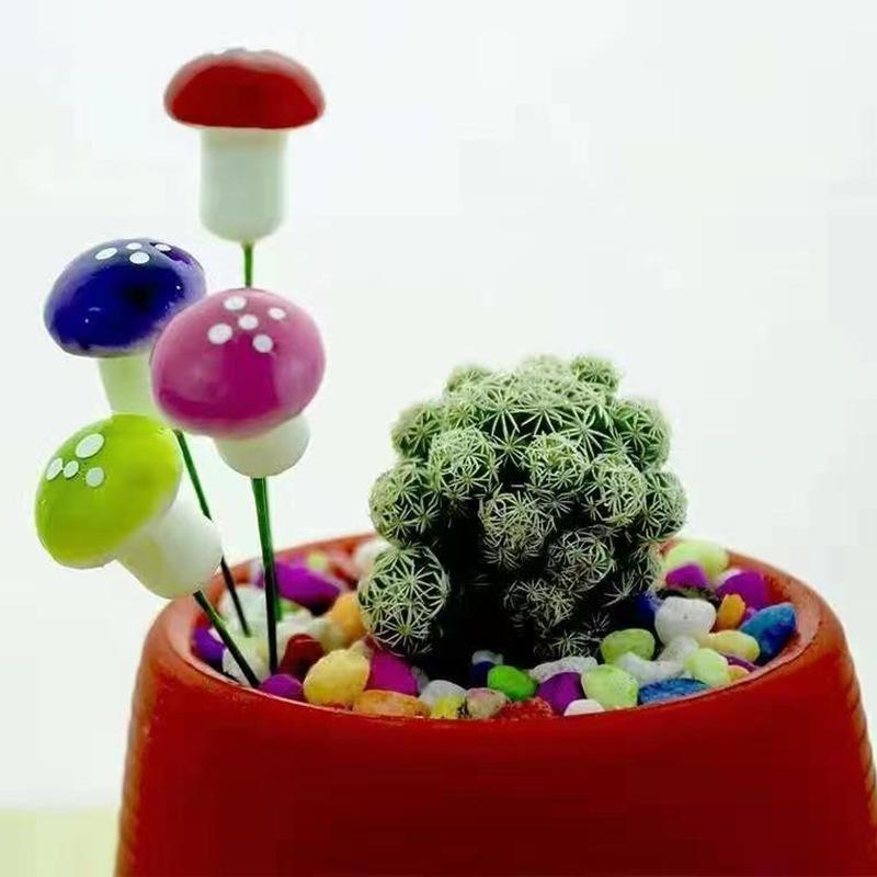 Mini Foam Mushroom with Wreath Wire - Christmas Decoration Prop