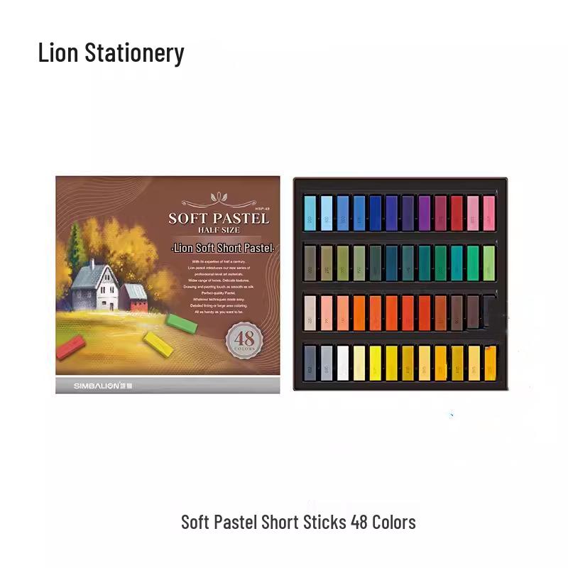 Lion Soft Pastels: Chalk Color Sticks for Drawing, Makeup, and Sketching - Blackboard Crayons.