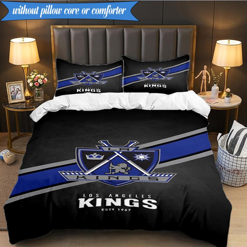 3PCS Los Angeles ice hockey Bedding Set,Including 1pc Duvet Cover And 2pcs Pillowcases Perfect for Bedroom, Dormitory, Fan Christmas gift
