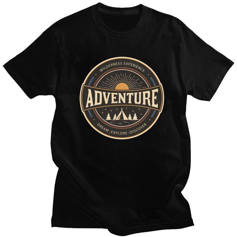 

Custom Adventure Outdoor Wilderness Explorer Camping T Shirt for Men Tshirt Leisure Tees Short Sleeves T-shirt Clothing Gift ... S разноцветный
