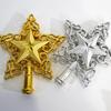 Impressive Silver 22cm Star Tree Topper Creative Hollow Plastic Christmas Decor Item
