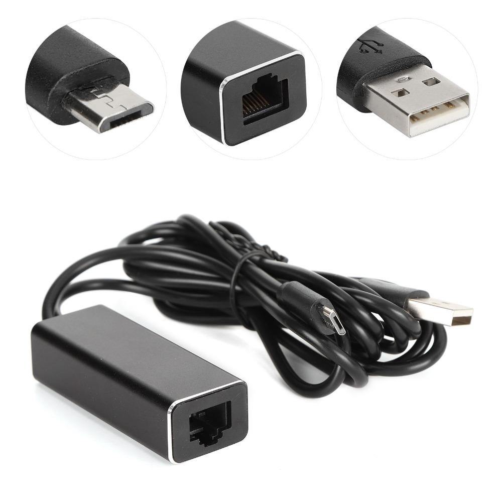 10/100Mbps Micro USB To RJ45 Ethernet Adapter Conversion Transmission for TV Sticks Internet Access