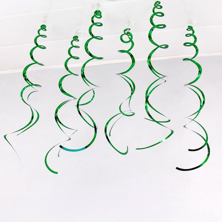 Festival & Birthday Swirl Ceiling Decorations: Hanging PVC Ornament for Windows, Corridors, and More.