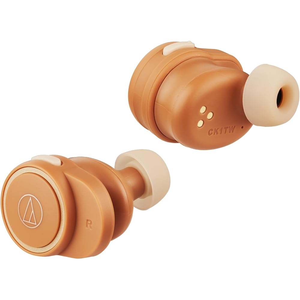 Audio-Technica ATH-CK1TW OR Wireless Earphones, Bluetooth/True Wireless Earphones, Up To 21 Hours Playback, Enhanced Call Quality, IPX5/7 Rating, Low