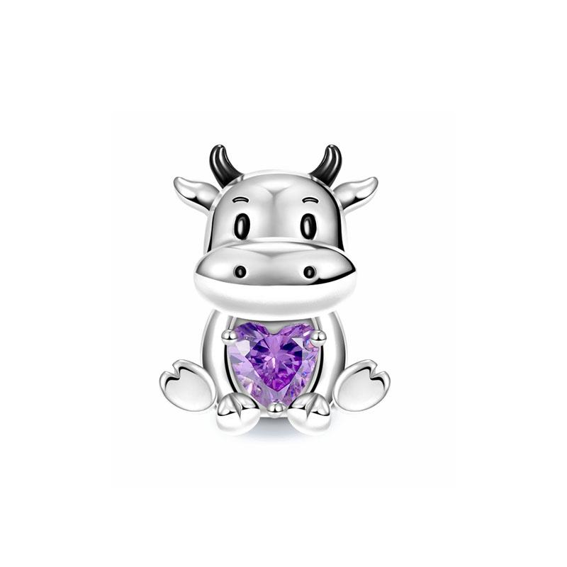 New Copperdaisy Bunny Cat Mouse Calf Embraces Heart Gemstone Charm Bead Fit Original Braceletdiy Women Jewelry