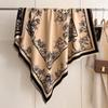 Korean Version Of Iris Printing Large Square Towel Thickened Double-Sided Imitation Cashmere Decoration Cape To Keep Warm And Keep Out The Cold