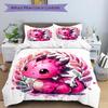 3pcs Mini Dragon Quilt Cover Set (1 Quilt Cover + 2 Pillowcases Without Pillow Core), High-Definition Printing for Home and Dormitory.H065