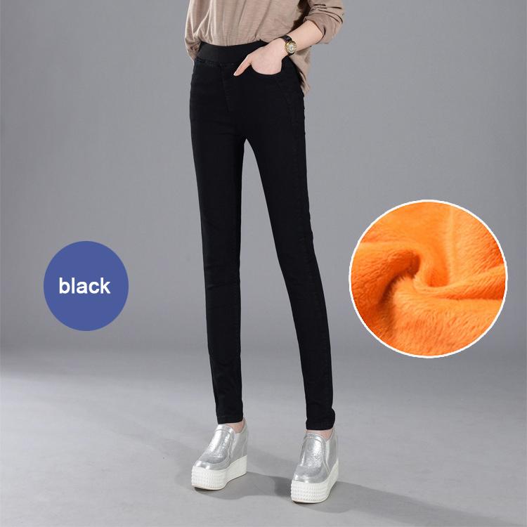 Winter Denim Pants Jeans for Women High Waist Stretch Waist Skinny Jeans Womens High Elastic Plus Size Stretch Jeans