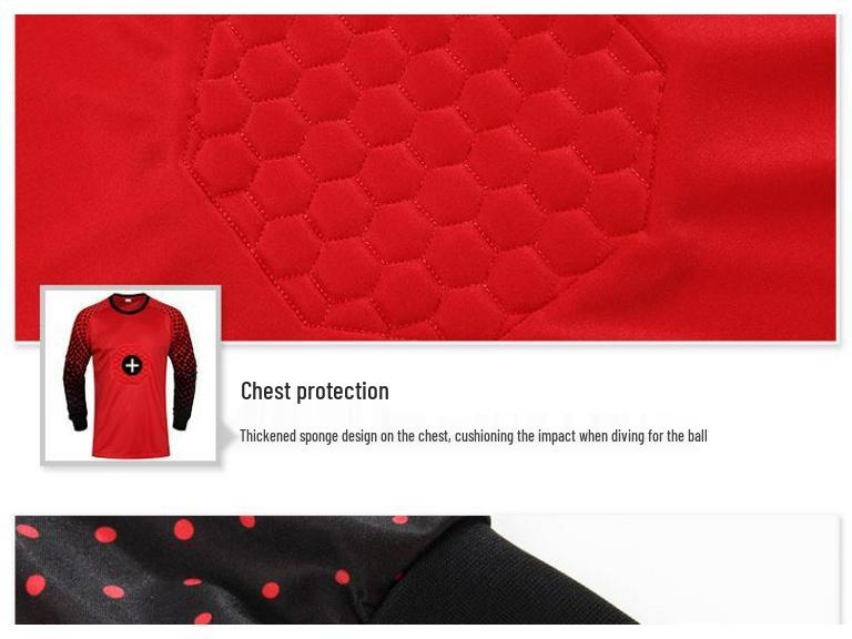 Long Sleeve Padded Goalkeeper Jersey Set for Adults and Kids