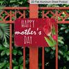2D Flat, 1pc "Happy Mother's Day" Aluminium Sign 8x12 Inch - Red Tulip & Heart Design, Vintage Distressed Finish, Mother's Day Wall Decor, Gift for