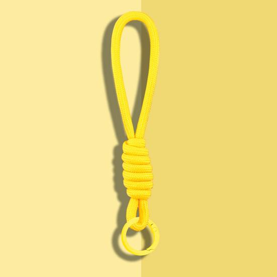 2Pcs Braided Rope Pendant Lightweight High-Elastic Keychain Holder with Reinforced Knot Design Macaron Color Mobile Phone Case Lanyard