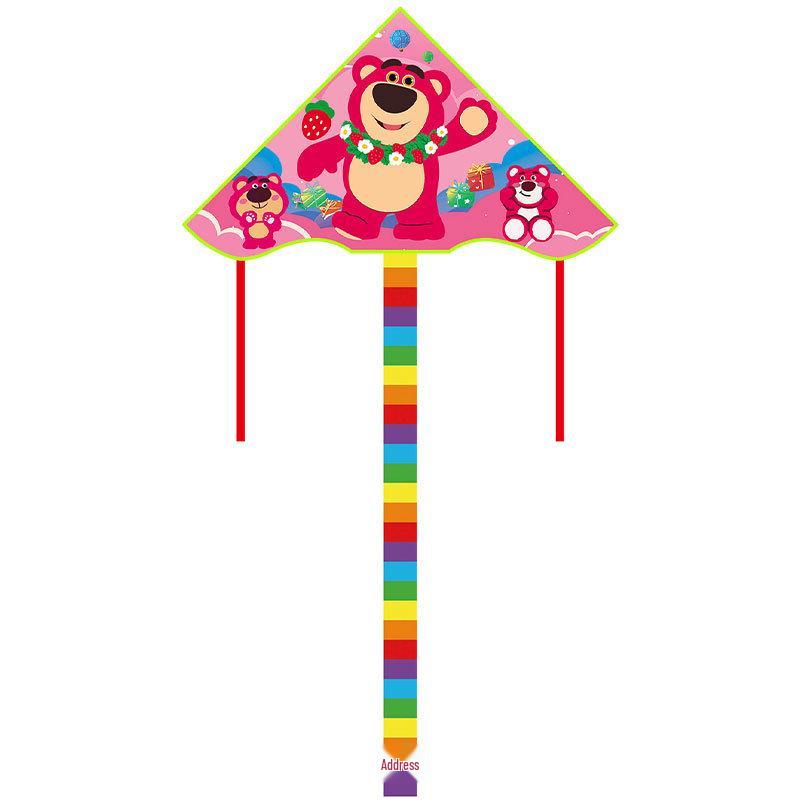 1m Cartoon Curved Edge Triangle Kite for Kids - Outdoor Flying Model