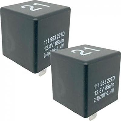 2-Pack 21 111953227D Relay – 12VDC 30A 3-Pin SPST Turn Signal Flasher – Fi