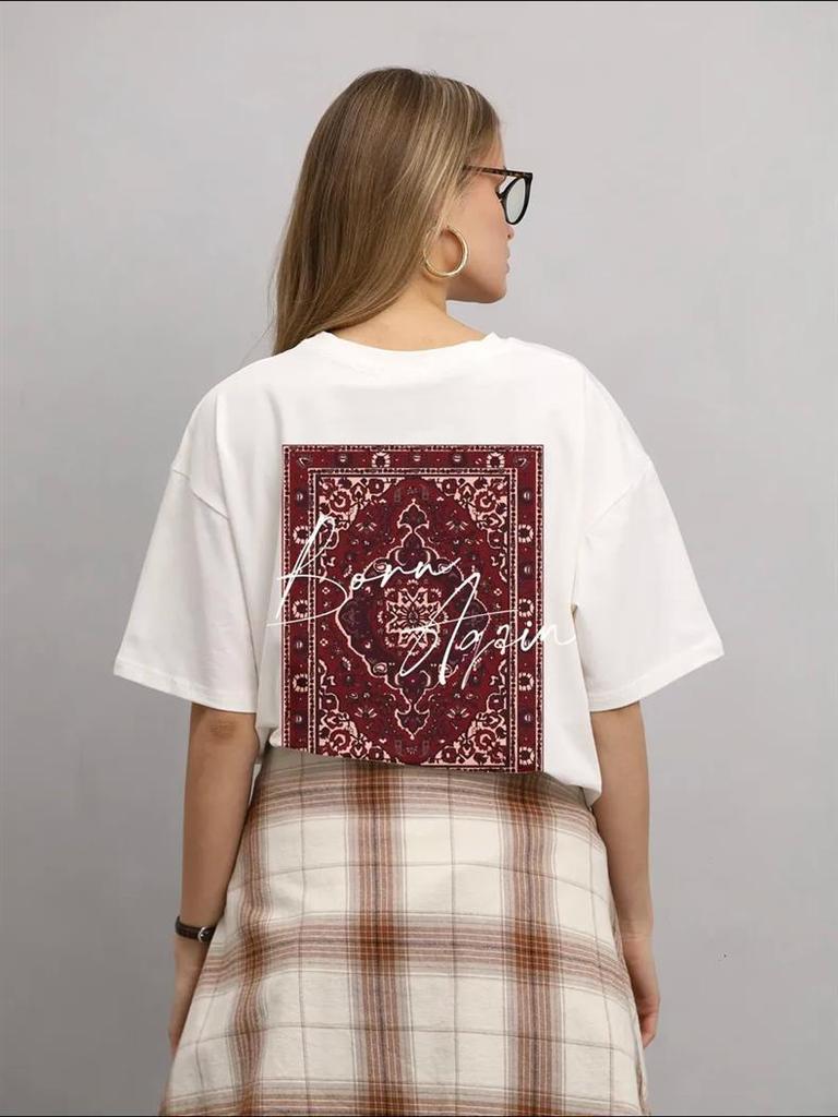 Trendy Oversized Retro Chic Short-Sleeve Top: European & American Style