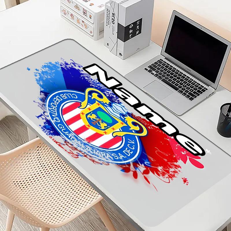 Kişiye Özel İsimli Club Deportivo Guadalajara Desenli Mouse Pad, Dizüstü Bilgisayar Masa Matı, Ev İçin Dekoratif Masa Matı Klavye Altlığı Hediye