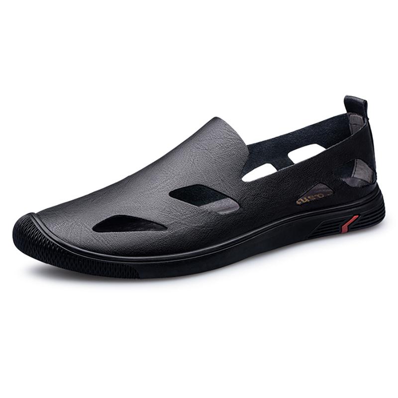 Fashion Genuine Leather Men Loafers Summer Casual Shoes Moccasins Men's Casual Slip On Flats Fashion Male Driving Shoes Walking Shoes