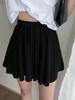 Women's High Waist Grey Pleated A-Line Culottes - Summer 2023 Casual Petite Sport Shorts