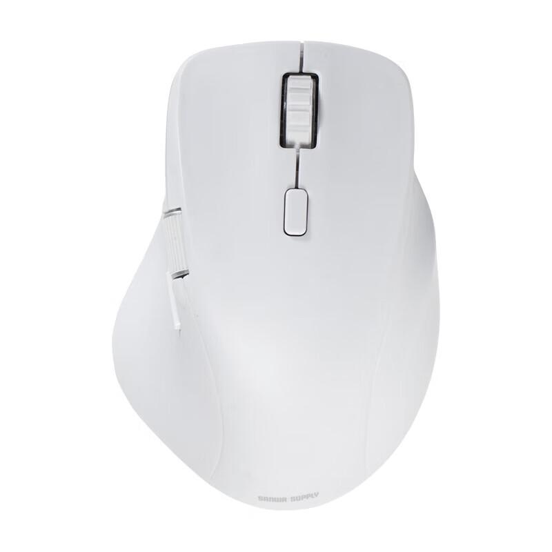 

Sanwa Ergonomic Horizontal Grip Bluetooth Dual-Wheel Mouse