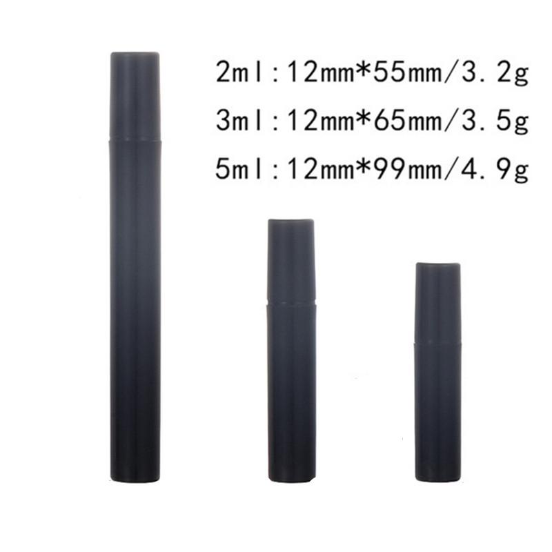 10/100pcs 2ML 3ML 5ML Black Portable Plastic Spray Bottle Perfume Bottle Atomizer Mini Sample Test Tube Thin PET Vials Wholesale