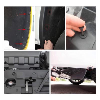 190 Pezzi Clip di Fissaggio a Pressione per Auto 6 Misure Clip per Parafango Auto Rivetti in Plastica per Auto Elementi di Fissaggio Clip per Pannello Trim Porta Parafango