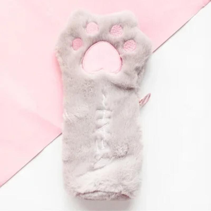 1PCS Plush Cat Claw Pencil Case Wallet Student Large Capacity Stationery Bag Pencil Bag Japanese Style Stationery Bag Study Supplies