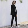 Fashion Women's Two Piece Black Irregular Casual Comfortable Elegant Suit Women