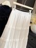 2026 Spring/Summer Women's High-Waisted Slimming Lace A-Line Layered Skirt