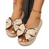 Fashion 2025 New Ladies Shoes Open Toe Women's Slippers Fashion Outdoor Daily Summer Butterfly-knot New Plus Size Light Flat Slippers
