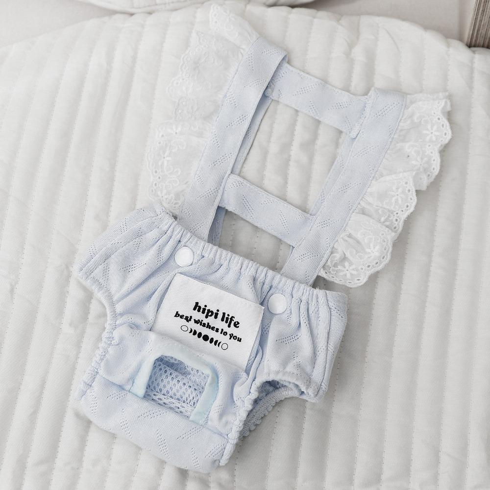 Suspenders Style Pet Jumpsuit Breathable Pet Sanitary Pants Dog Physiological Pants  Heat Cycle L