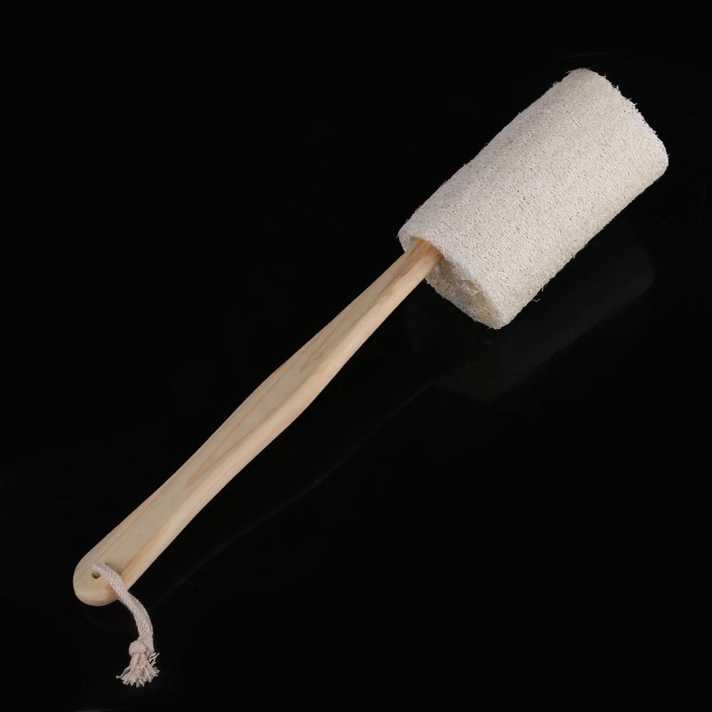 Loofah Scrubber Brush Long Wood Handle Scrubbing Brush Eco-friendly Portable Natural Exfoliating Lightweight for Men Women China Mainland