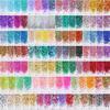 Set di Frammenti di Foglia Oro e Argento Ultra-Sottili per Nail Art